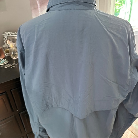 Eastern Mountain Sports EMS Blue Nylon Vented Fishing Outdoor Shirt Men’s M - Picture 7 of 14